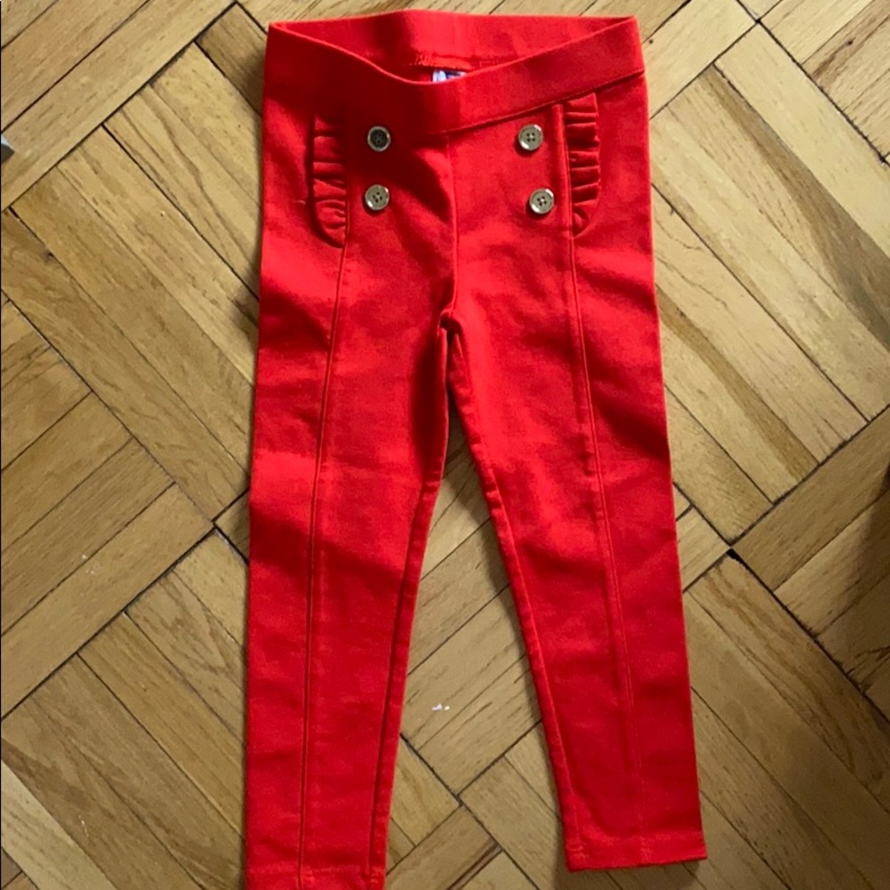 Toddler girl red dress pants